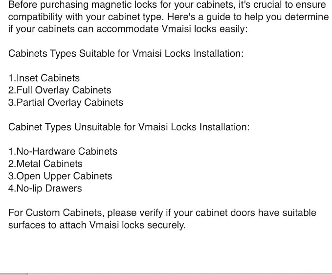 Vmaisi Adhesive Magnetic Locks for Cabinets & Drawers (10 Locks and 2 Keys) (Pack of 2)