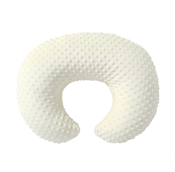 Nursing Pillow Cover Breastfeeding Pillow Cases Plush Dot Slipcover Pillow Shams (CreamYellow)