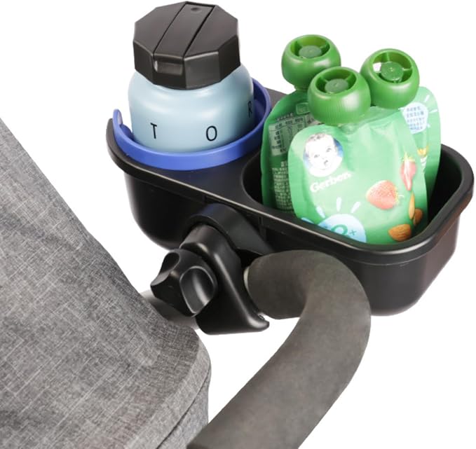 Universal Snack Tray for Stroller with Stroller Cup Holder, Universal Stroller Snack Tray with Cup Holder, Stroller Tray Attachment and Stroller Accessories