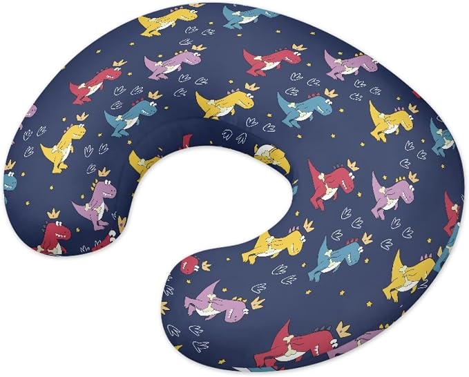 Cartoon Dinosaur Nursing Pillow and Positioner Detachable Newborn Original Breastfeeding Slipcover Case Breathable Head Support Protector Cushion Propping Baby