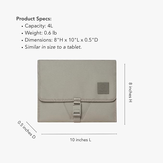 Huhu Baby Changing Wallet ??Compact, Portable Diaper Changing Pad for Travel ??Easy to Clean, Foldable Changing Mat ??Must Have Diaper Bag Accessory for New Parents (Daybreak Taupe)
