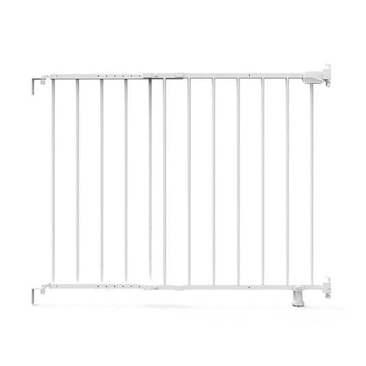 Ingenuity The Stairway 42W Series Safety Pet and Baby Gate, 28"-42" Wide, 28" Tall, for Stairway or Hallways - White Metal