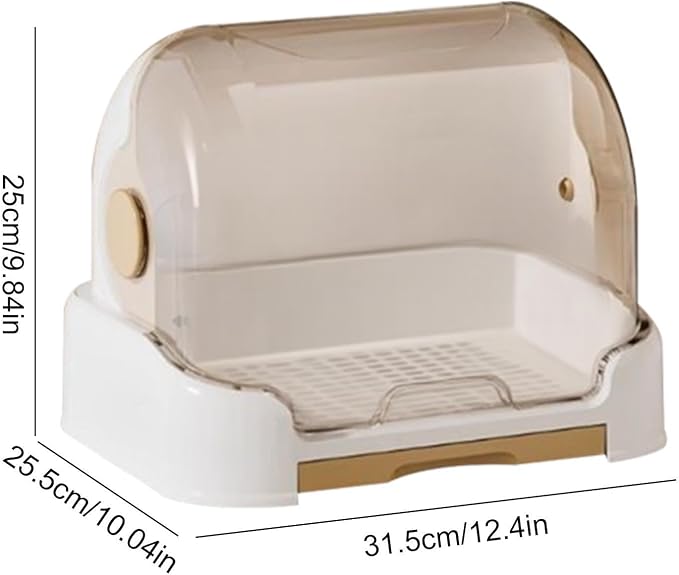 Kid Bottle Storage Box,Kid Bottle Drying Rack with Cover with Lid and Detachable Drain Tray, with 6 Drain Support Racks, for Various Daily Necessities for Kids