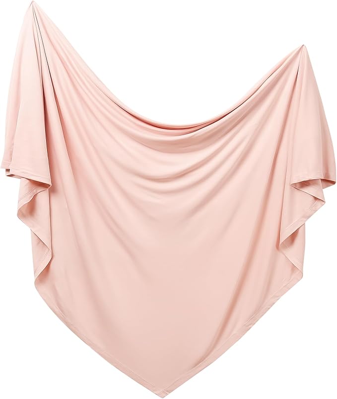 PurComfy Supersoft Swaddle Blanket, Premium Bamboo Viscose Baby swaddling Blankets for Newborns, Lightweight & Breathable Swaddle Blankets for Boys and Girls, 47” x 47”, Neutral Baby Essentials