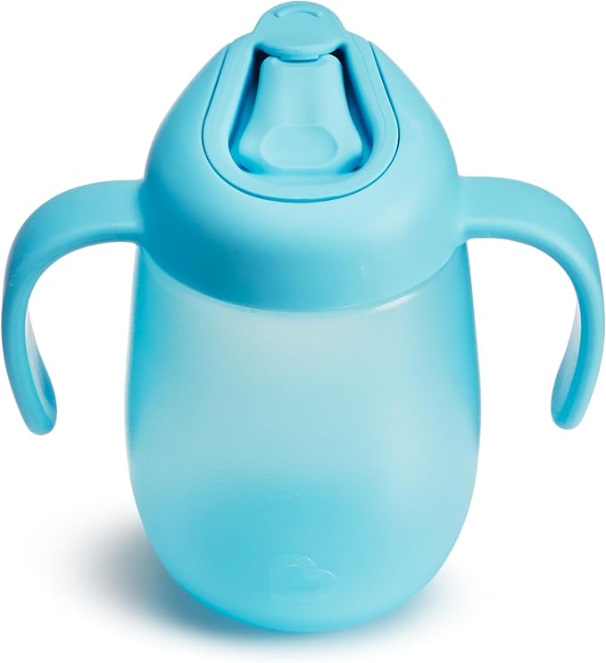Munchkin Simple Clean Trainer Sippy Cup with Handles, 6+ Months, 7 Ounce, Blue/Green
