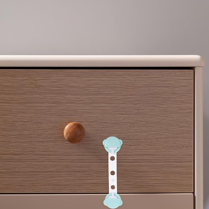 3pcs Baby Safety Cabinet Locks Child Proofing Drawer and Fridge Locks Animal Motif Adjustable Easy to Install Sturdy for Toddlers