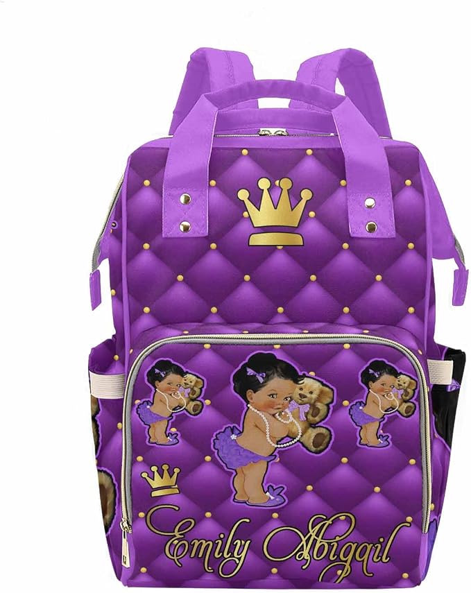 D-Story Personalized Name Compartment Customized Diaper Bags For Baby Girl Personalized Baby Bag Personalized Back Pack