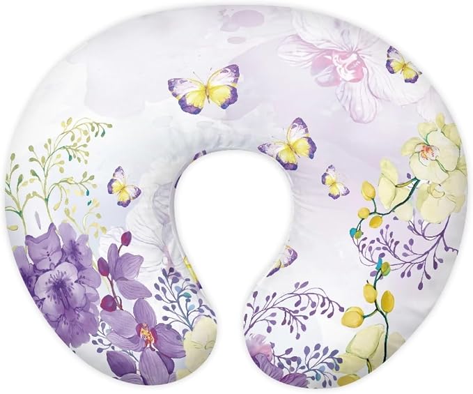 Butterfly Bottlefeeding Pillow Detachable Newborn Original Breastfeeding Slipcover Case and Positioner Removable Head Support Protector Cushion Essential with Hidden Zipper Propping Baby