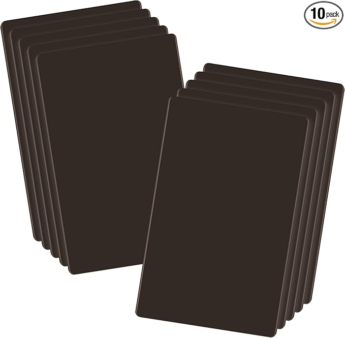 LIDER Blank Wall Plate, Temperature and Impact Resistant, UL Listed, Polycarbonate Thermoplastic, Screwless Design, Matte Finish, Modern Upgrade, Midsize, 1-Gang, 4.88??x 3.11?? Brown, 10 Pack