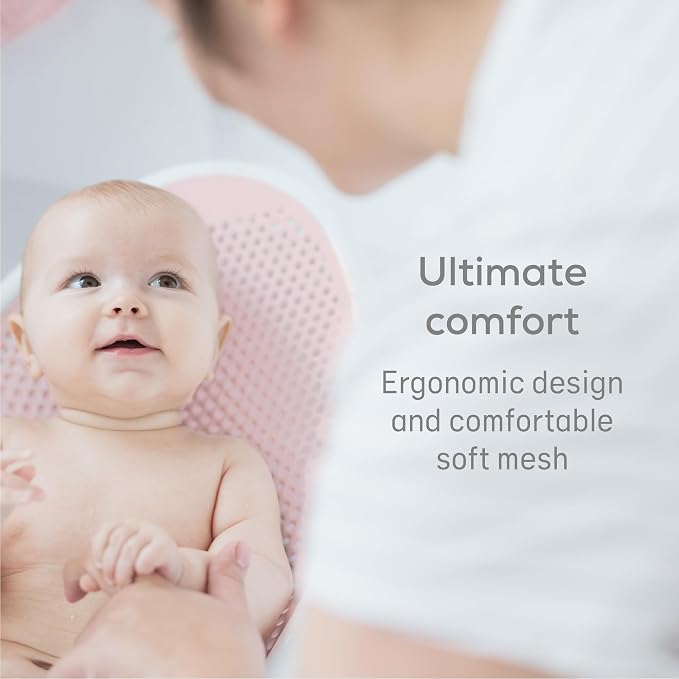 Angelcare Baby Bath Support (Pink) | Ideal for Babies Less Than 6 Months Old (Pack of 2)