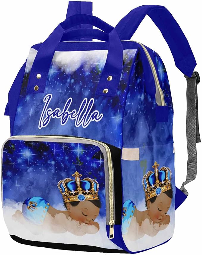 M YESCUSTOM Personalized Name Diaper Bag for Women Custom Starry Sky Nursing Baby Backpack for Shower Gift