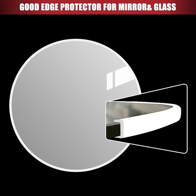 Rubber Edge Trim, Flexible Baby Proof Edge Trim for Sharp Edge, 3/16" U Channel Edge Protector, Self Adhesive Edge Guards for Plywood, Glass, Flexi-Glass, 20Ft, White, Silicone Material