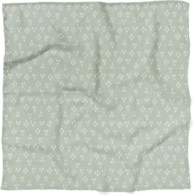 Mini Wander Swaddles for Newborns Muslin Swaddle Blankets - Breathable Soft Gender Neutral Receiving Blanket Baby Essentials | 47 x 47 Cotton - (Forest (Green Spruce)