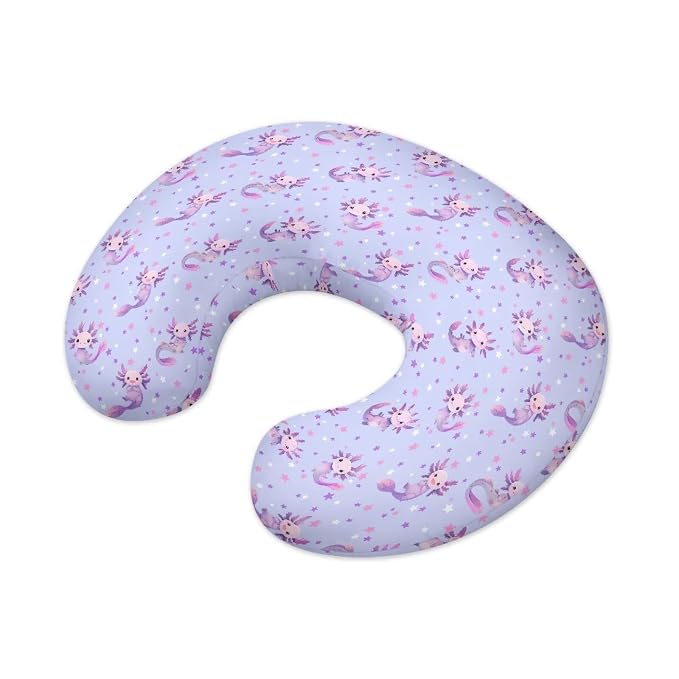 Axolotl Nursing Pillowcase for Girls Boys Lightweight Skin-Friendly Pillow Cover Fits Breastfeeding and Bottle Feeding Surpot Pillow for Christmas Gift & Decor