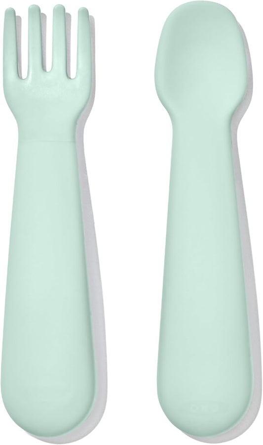 OXO Tot Mini Fork & Spoon Set – Opal, Baby Essentials