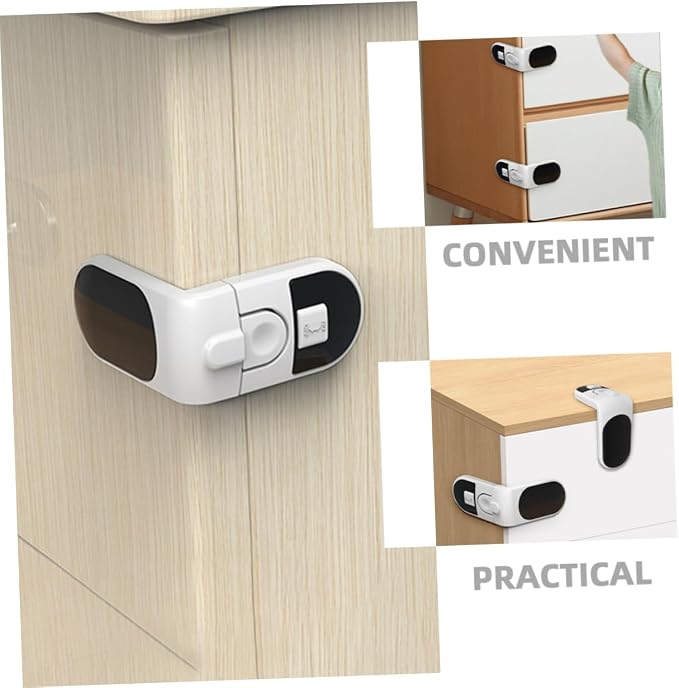 Abaodam 12pcs Boy Girl Safety Locks for Cupboards Fridge Locks Material Easy to Install Prevent Finger Trapping