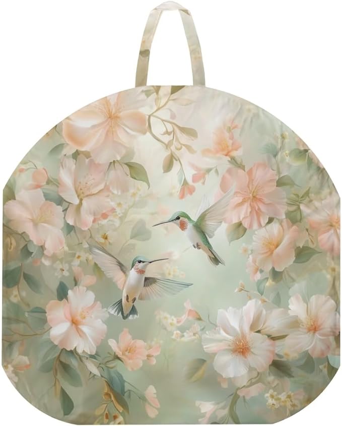 Hummingbird Flower Nursing Pillow Cover Floral Neutral Breastfeeding Pillow Cover Fits 26in*24in Nursing Pillow for Baby Boy Girl,Neutral Baby Nursing Pillow Cover Pillow Not Included