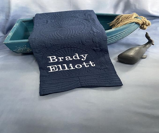 Personalized Baby Blanket Baby Quilt Monogrammed Blankets for Boys and Girls Embroidered Baby Gifts Chase