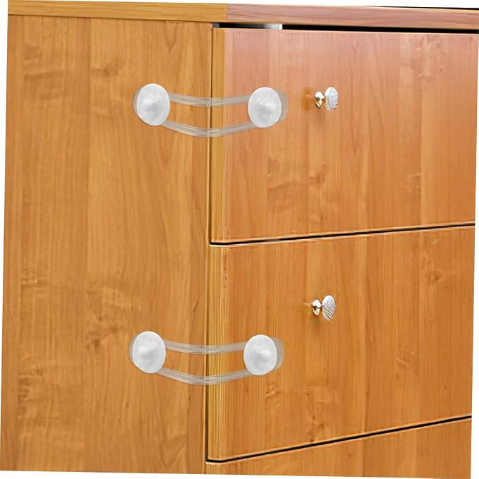 Yardwe 2pcs Safety Locks for and Girls Cabinet Locks Pinch Design for Door Lever Cupboard Refrigerator Window
