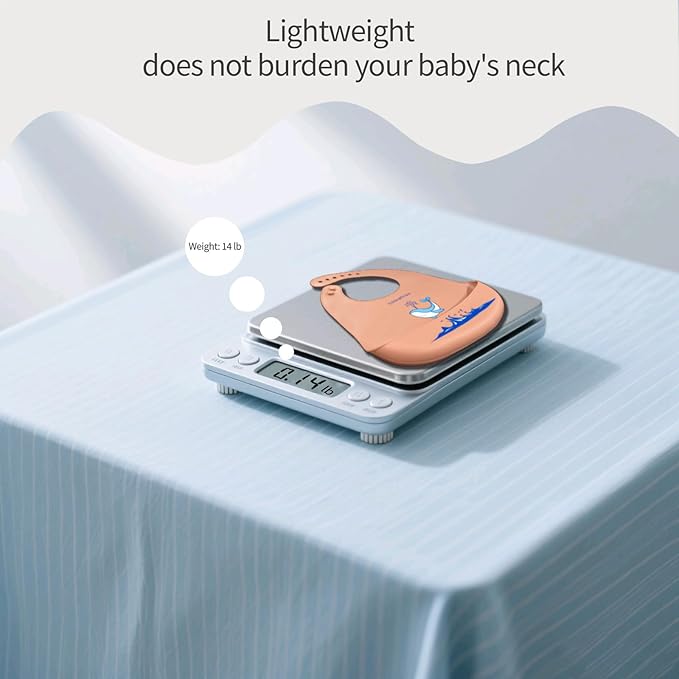 Silicone Baby Bibs ??Adjustable, Soft, Waterproof & Durable, with Large Food-Catching Pocket, Feeding-Friendly