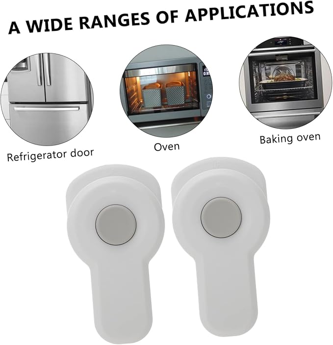 Toyvian 4pcs Safety Oven Lock Kitchen Lock for Proofing Easy to Install Revolving Design Prevents Finger Injuries for Home Safety