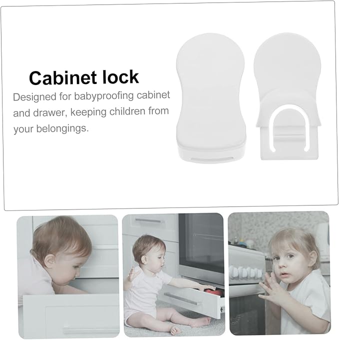 6pcs Safety Cabinet Locks Childproof Drawer Latches for Home Safety Easy Installation for Cabinets and Refrigerators Prevent Pinched Fingers and Ensure Secure Living Environment