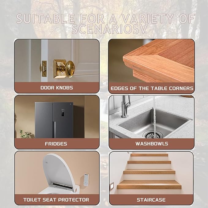 Baby Proofing Edge Protector for Kid Clear Edge Protector Strip Safety Corner Guards Child Proof Corner Bumper for Furniture 2" x 9.84' (thk: 2mm)