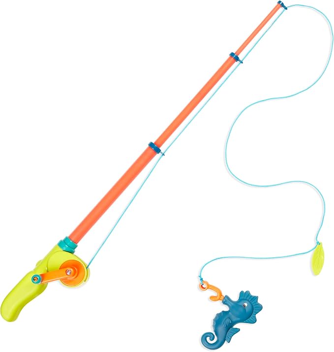 B. toys – Little Fisher's Kit Magnetic Fishing Playset – 2 Rods & 8 Color – Changing Sea Animals for Pool, Tub Play – Educational Toddler Toys for Hand – Eye Coordination – 3+ Years