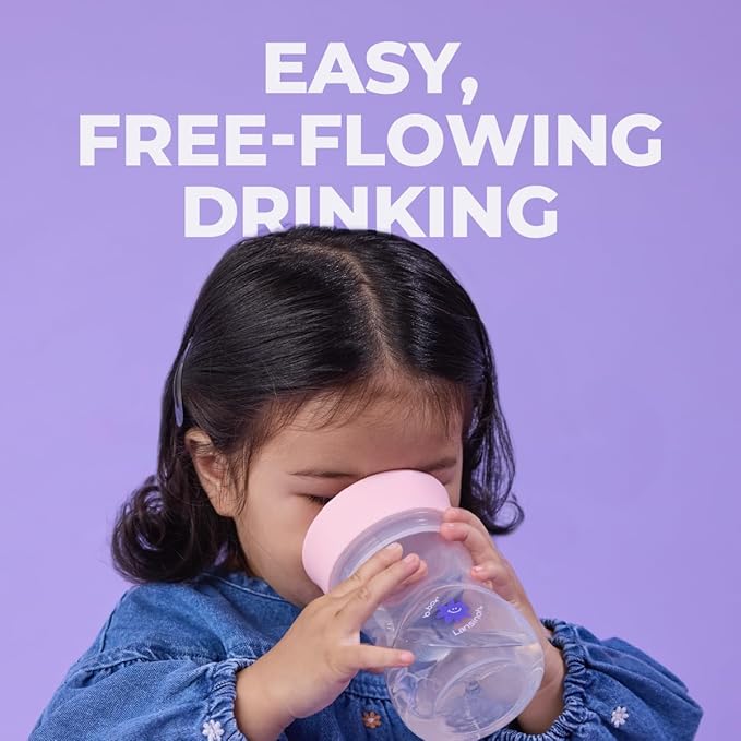 Lansinoh b.box Toddler Training Cup (Ages 12+ Months) | Free-Flow Transition Cup for Toddlers Learning to Drink | BPA-Free, Dishwasher Safe | 8 oz | Lemon