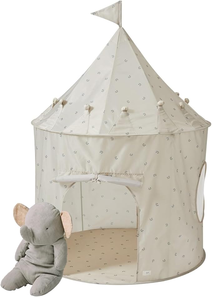 3 Sprouts Kids Play Tent - Sustainable Recycled Fabric ??Fun Spacious Childs Playhouse for Indoor Games for Boys & Girls - Durable Fort Pop Up House for Toddlers & Children Age 3-10 - Blueberry Taupe
