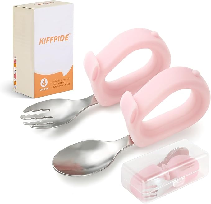 Kids Utensils Set, 18/8 Stainless Steel Spoons and Forks, BPA Free, Dishwasher Safe, Children Safe Toddler Flatware