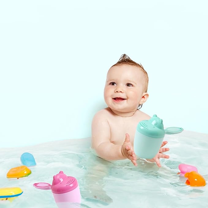 Kids Shower Rinse Cup Hair Wash Rinser Easy Grasp Shampoo Rinser Cup Ear Eyes Protective Wash Cup Toddler Bathtub