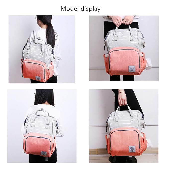 Diaper Bag Backpack Waterproof Multi-Function Diaper Bag for Baby Care Travel Essentials Baby Bag for Mom Large Capacity Yellow