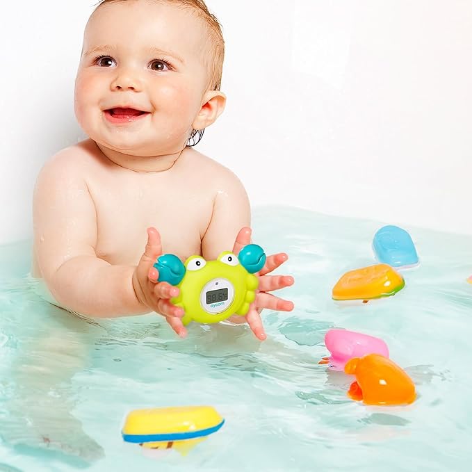 Aycorn Digital Baby Bath & Room Thermometer - Fahrenheit with LED Display & Temperature Warning - Infant Baby Bath Toys Floating Toy Thermometer