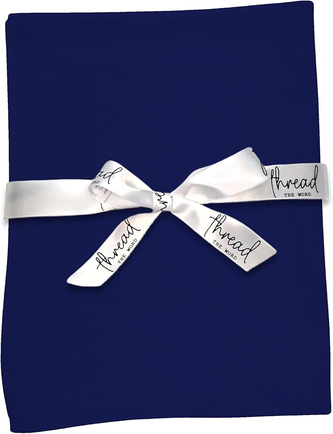 The Classic Blanket - 100% Organic Cotton Baby Blanket, American Made, 30x40in - Bassinet, Crib, Stroller - Gift Registry Baby Shower for Newborns and Kids (Navy)