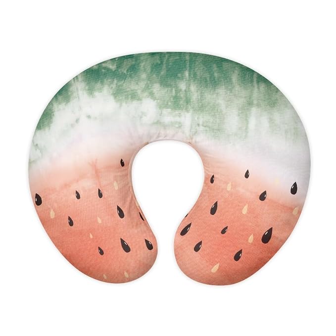 Watermelon Nursing Pillow Cover for Baby Boys Girls, Ultra Soft Replacement Breastfeeding Bottle Feeding Pillow Cover Washable Pillow Cover Keep Pillow Core Clean