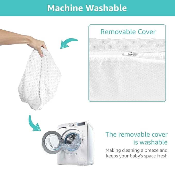 YENING Soft Baby Changing Pad for Dresser Diaper Changing Table Mattress with Cover for Babies and Toddlers Waterproof White