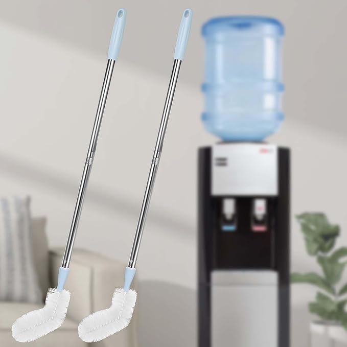 2-Pack 28??Long Bottle Brush, 3 and 5 Gallon Bottle Cleaning Brush, Water Bottle Brush with Bendable Replacement Brush Head, Nylon Bristles and Stainless Steel Handle Bucket Cleaning Brush