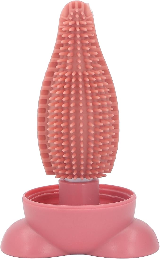 Kids Bottle Brush Set, 360 Degree Rotation Silicone Odorless Bottle Brush Cleaner for Cup (Red)