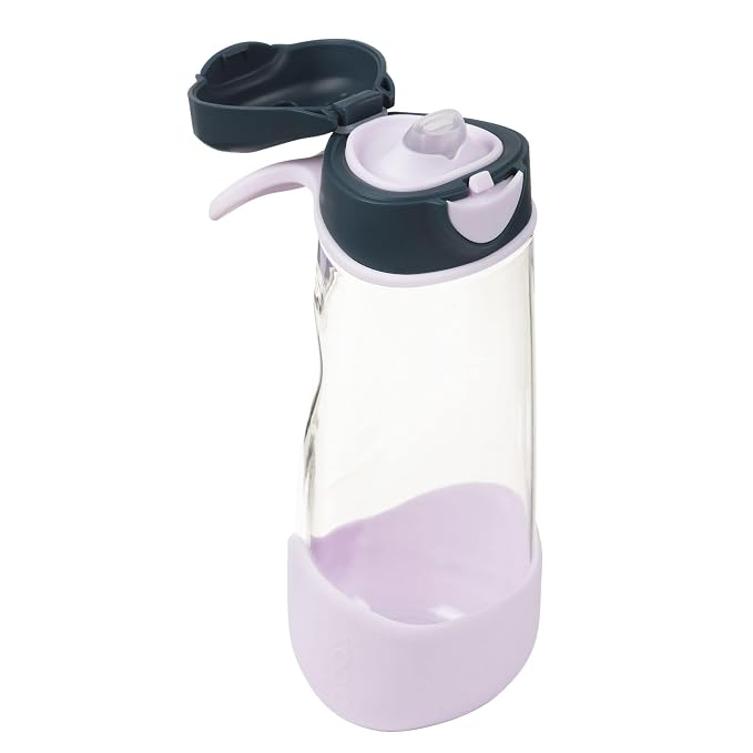 b.box 20 oz Sport Spout Kids Water Bottle for School, Sports, Travel, Daycare. Leakproof, Spill Proof, Dishwasher Safe. Easy Grip Triangle Shape, Durable Tritan Material. BPA Free.