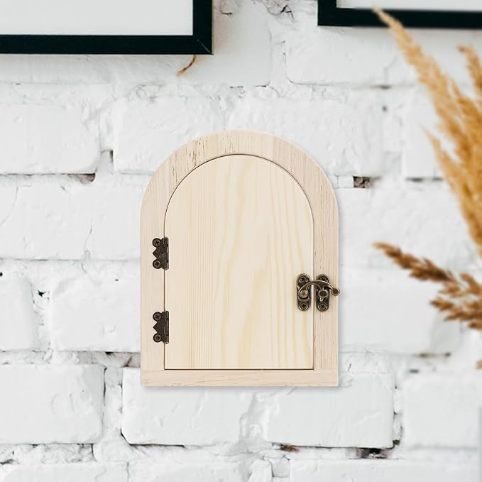 Fairy Door Outlet Covers, Wooden Fairy Outlet Covers with Door Artistic Fancy Romantic Fairy Door Outlet Cover Plate for Children Pet Proofing