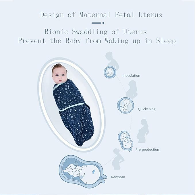 insular Baby Swaddle Wrap, Swaddle Blanket for Newborn and Infant, Adjustable Swaddling Set for Boy and Girl, Soft Cotton Baby Sleep Sack 3 Pack, Forest, Medium(3-6 Month)