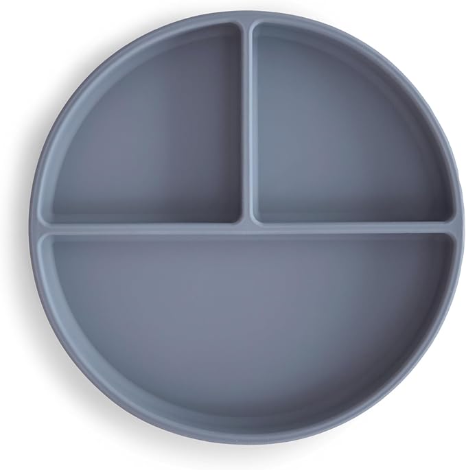 mushie Silicone Suction Plate | BPA-Free Non-Slip Design (Tradewinds)