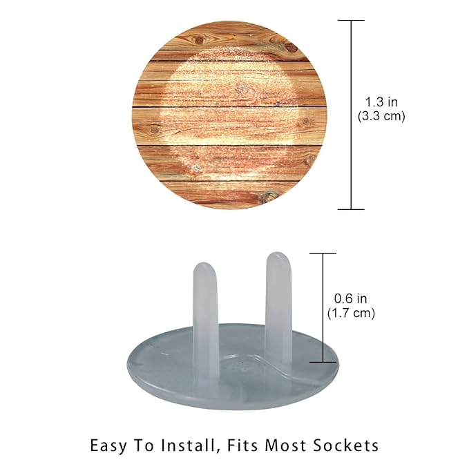 Pine Flooring Boards Texture (1) Outlet Covers for Electrical Power Baby Proofing Wall Socket Protector Child Proof Outlet Protector - Electrical Insulation
