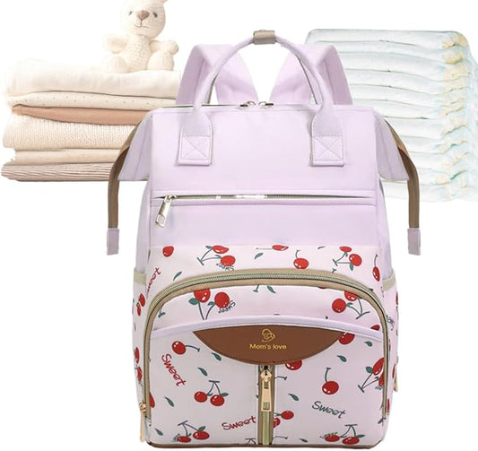 Diaper Bag Backpack - Large Capacity Waterproof Maternity Tote,babyNappy Organizer, Multipurpose Travel Daycare Bag with Changing Pad Accessories | Dad Mother Father Women Men Boys Girls Stroller