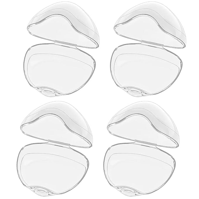 4Pcs Pacifier Case, Dustproof Portable Clear Pacifier Holder, Free Leak-Proof Practical Reusable Baby Box for Travel and Home..
