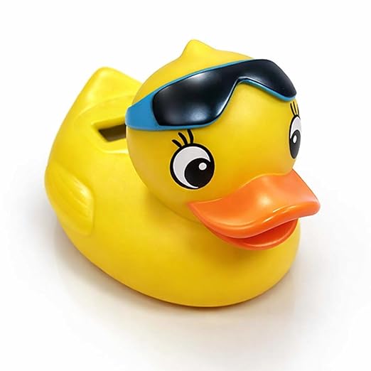 Baby Thermometer - Baby Bath Thermometer, Baby Bath Floating Toy Safety Temperature Water Thermometer Fun Floating Toy for Newborns (Diving-Goggles Duck) - Blue