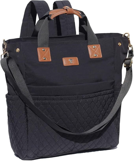 ESVAN Diaper Tote Bag Totepack Backpack Crossbody Bag 3 in 1 for Women Laptop Backpack Multifunctional with Insulated Pockets