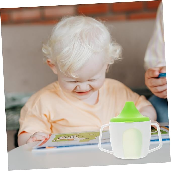 2pcs Boy Girl Cups Water Cup Spill Design Green for Boys and Girls Safe Easy to Hold Transition from Bottle to