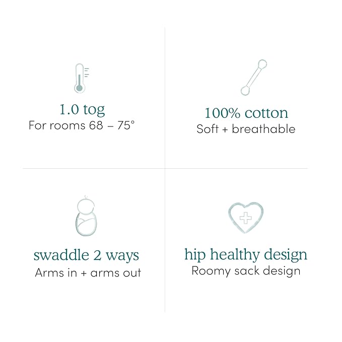 aden + anais Easy Swaddle Wrap, Newborn Wearable Swaddle Blanket, Adjustable Fasteners, 100% Cotton, 3 Pack, 0-3 Months, Desert Sun